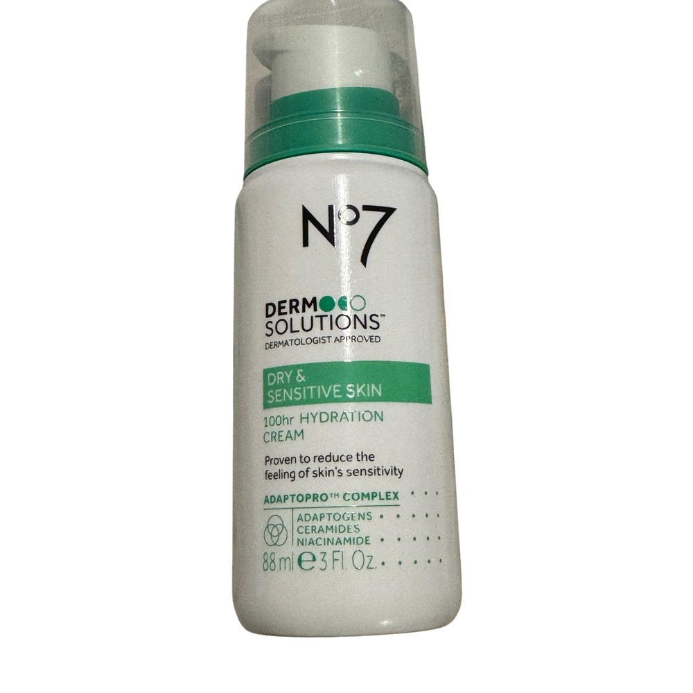No7 Derm Solutions 100hr Hydration Cream Dry Sensitive Skin 3oz Niacinamide